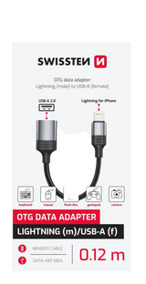 Swissten USB-A naar Lightning Adapter - Compacte Oplossing Voor Onderweg