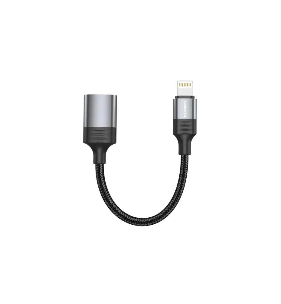 Swissten USB-A naar Lightning Adapter - Compacte Oplossing Voor Onderweg
