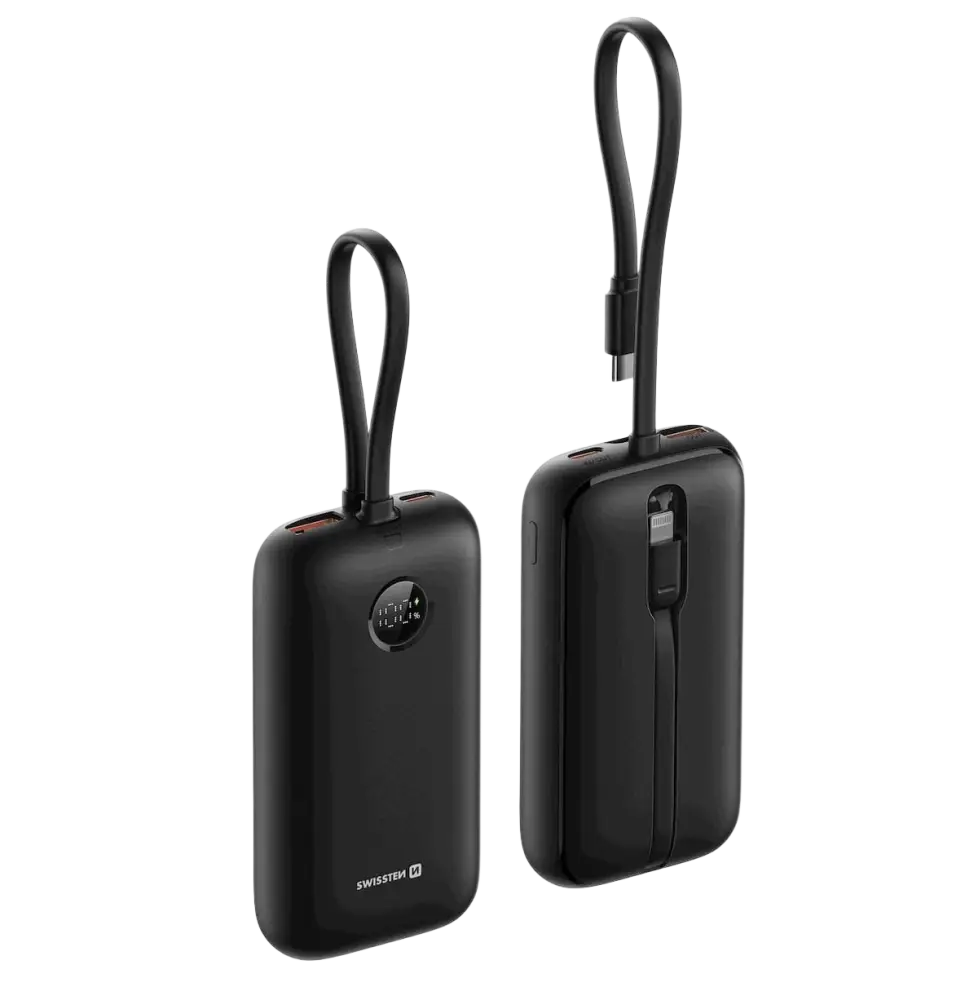 Swissten VoltBox Powerbank 10.000 mAh – Krachtig en Handig voor Jouw Mobiele Leven