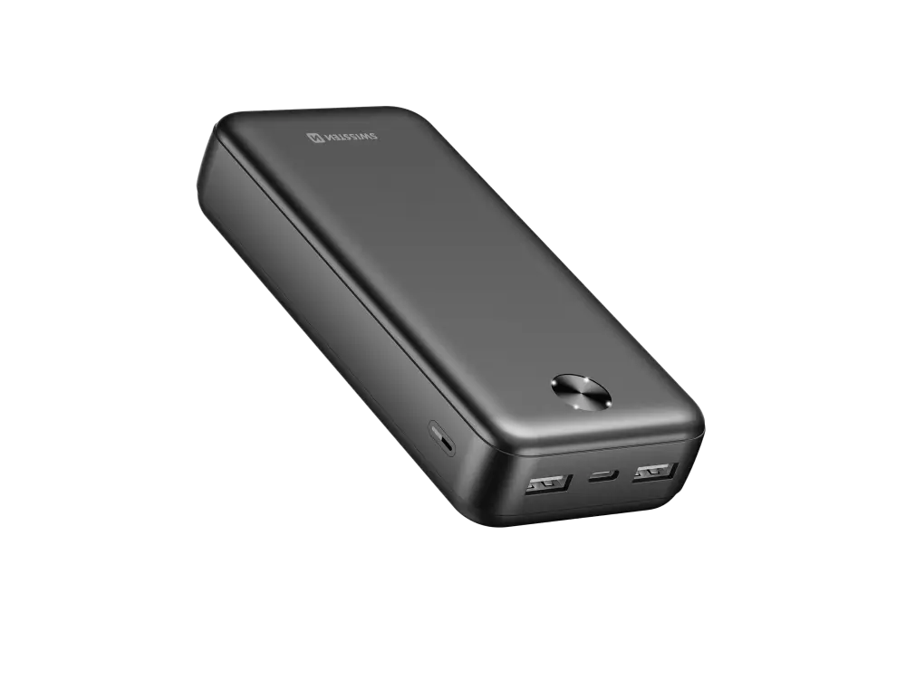 Swissten Worx Pro Powerbank 20.000 mAh – Zwart