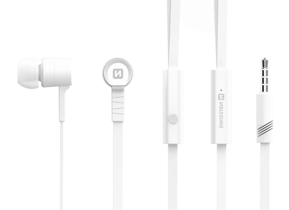 Swissten YS-D2 Oordopjes 3,5mm - Perfecte Geluidskwaliteit in Wit