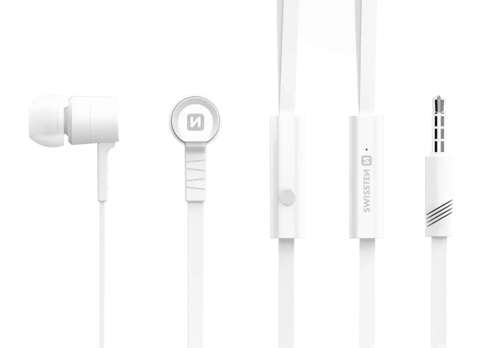 Swissten YS-D2 Oordopjes 3,5mm - Perfecte Geluidskwaliteit in Wit
