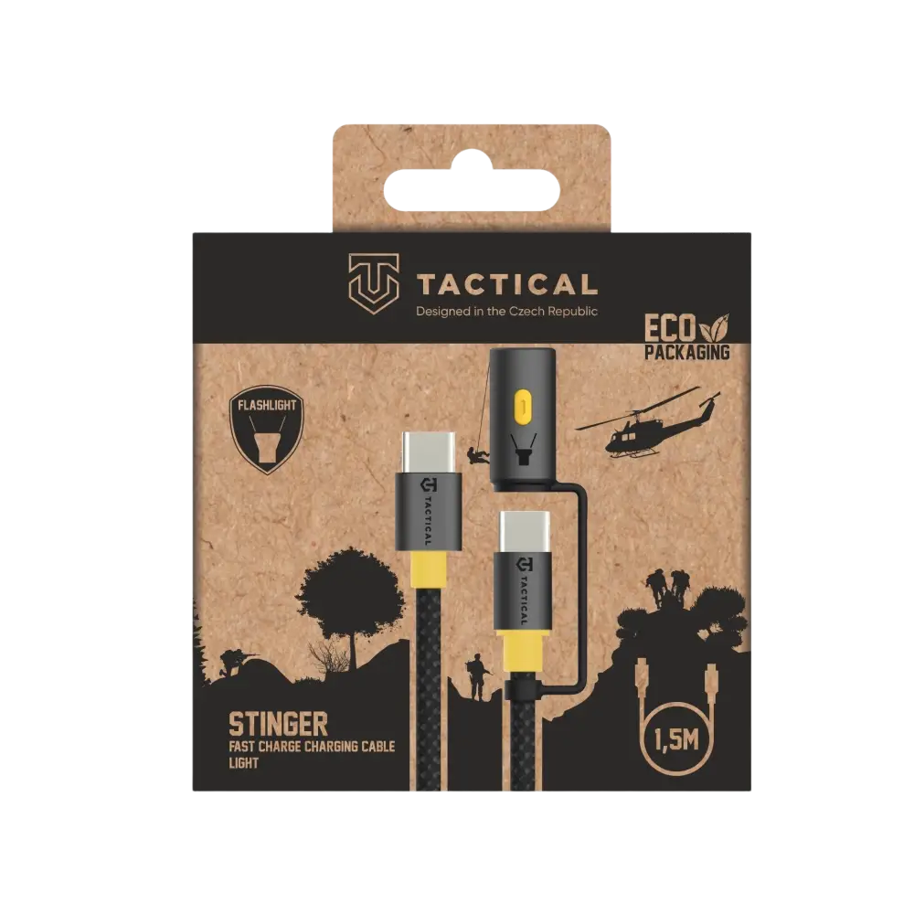Tactical Stinger USB-C Kabel - 1,5 Meter - Zwart