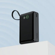 TUNIQ Powerbank - Powerbank 20000mAH With Built In Cable - Zwart