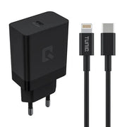 TUNIQ Snellader PD 25W Adapter - met Lightning naar Type-C Kabel - Zwart