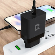 TUNIQ Snellader PD 25W Adapter - met Lightning naar Type-C Kabel - Zwart
