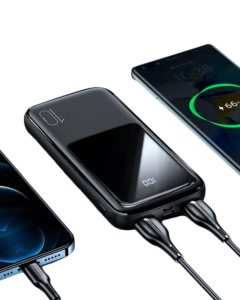 USAMS Powerbank 10.000 mAh met digitaal display