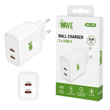 Wave WA-100 Snellader – Snel en Efficiënt Opladen met 35W Dubbele USB-C PD Poorten