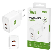 Wave WA-100 Snellader – Snel en Efficiënt Opladen met 35W Dubbele USB-C PD Poorten