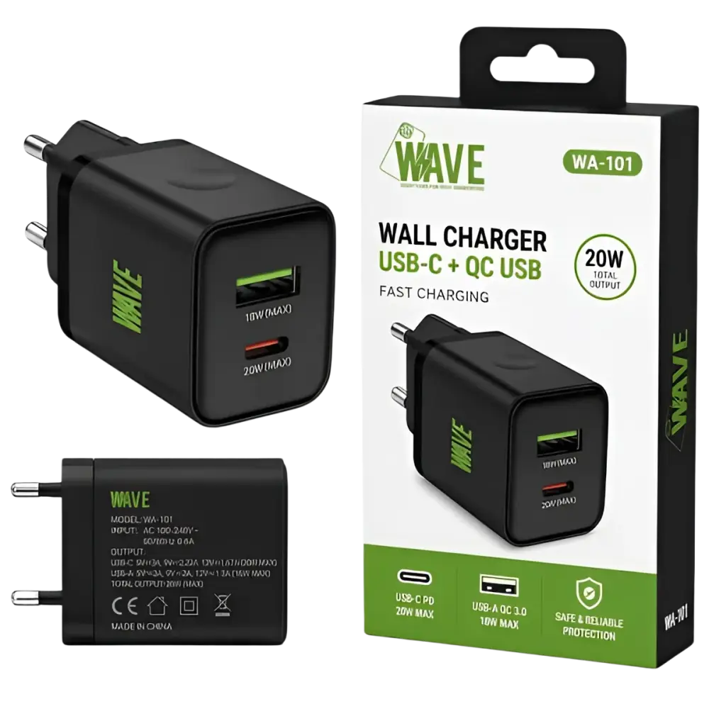 Wave WA-101 Snellader 20W – Krachtige voor al je Apparaten