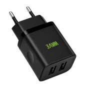 Wave WA-102 USB Wandlader 10.5W – 2x USB-A Zwart