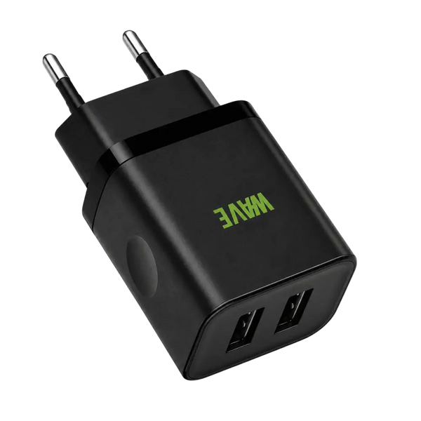 Wave WA-102 USB Wandlader 10.5W – 2x USB-A Zwart