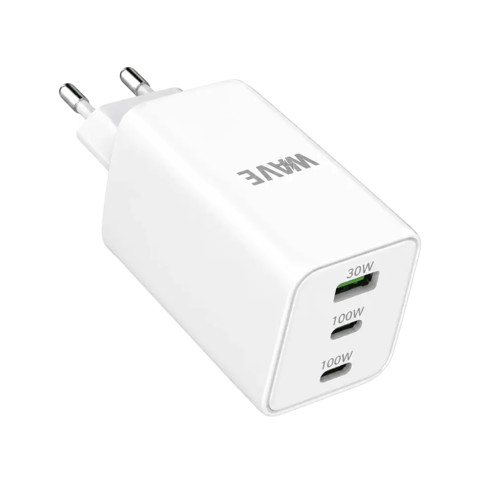 Wave WA-168 GaN Reisadapter - Snel en Veilig Opladen tot 100W PD + 30W USB-A