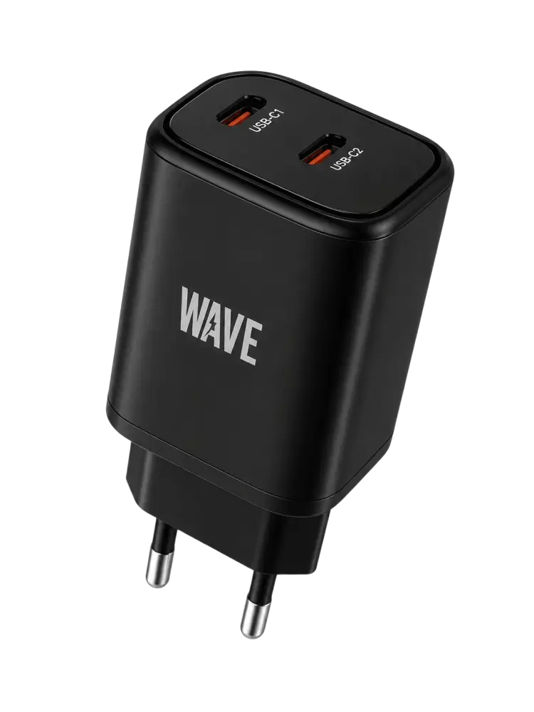 Wave WA-174 USB-C Wandlader – Snel en Veilig Opladen voor Twee Apparaten