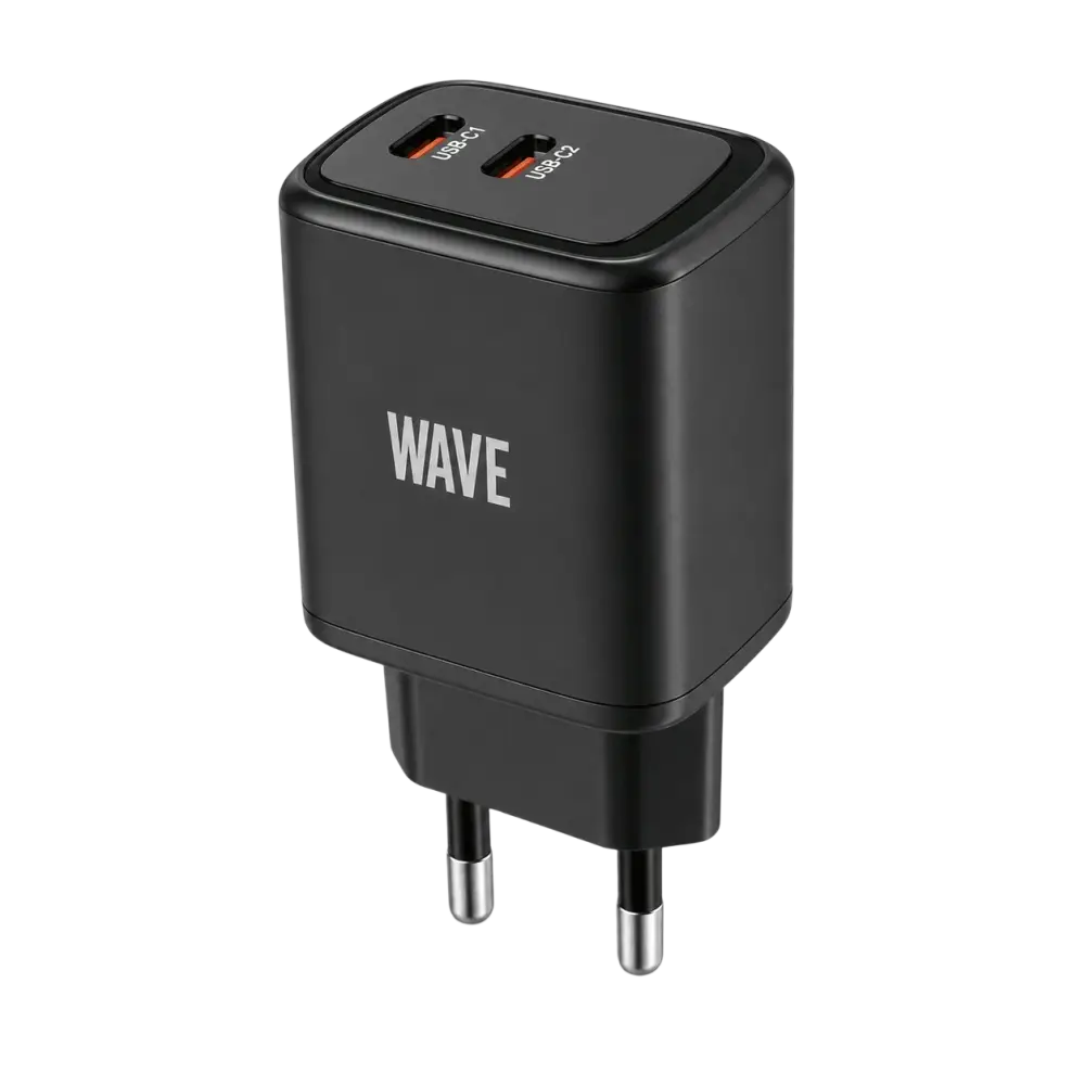 Wave WA-174 USB-C Wandlader – Snel en Veilig Opladen voor Twee Apparaten
