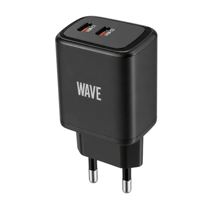 Wave WA-174 USB-C Wandlader – Snel en Veilig Opladen voor Twee Apparaten