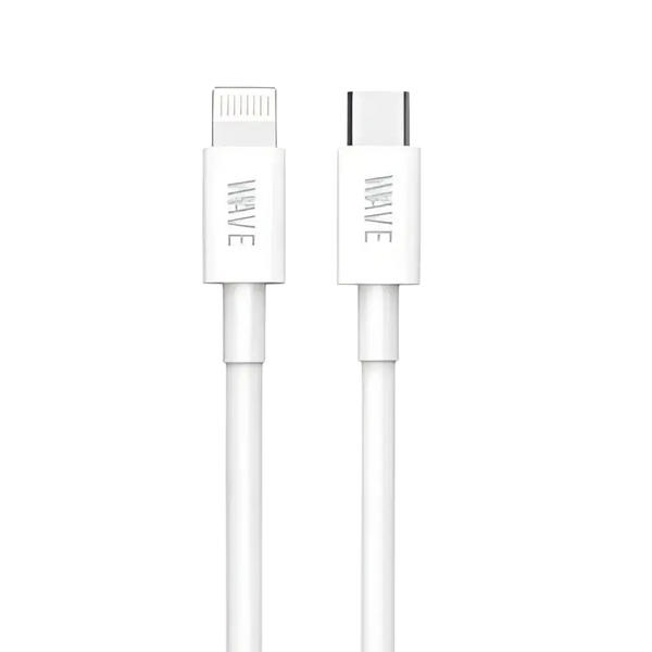 Wave WA-233 2 Meter Snellaadkabel voor Apple - USB-C naar Lightning (60W Wit)