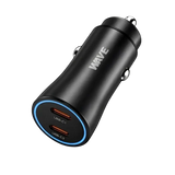 Wave WA-335B Dual USB-C Autolader - Auto oplader