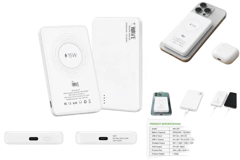 Wave WA-347 MagSafe Powerbank 5.000 mAh