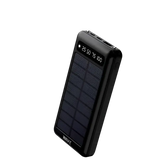 Wave WA-89 Solar Powerbank 10000mAh – USB-C LED Display Zwart