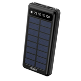 Wave WA-89 Solar Powerbank 10000mAh – USB-C LED Display Zwart