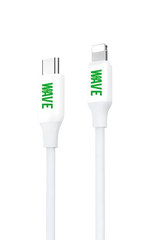 Wave WA-9 USB-C naar Lightning Oplaadkabel 2 Meter - Snelladen tot 20W (Wit)