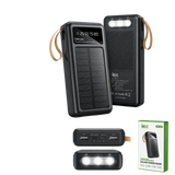 Wave WA-93 Solar Powerbank 20000mAh – Zwart Dual USB USB-C & LED Zaklamp