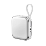 WiWU Powerbank 10.000 mAh met 2-in-1 Kabel en Draadloos Laden – Wit