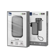 WiWU Powerbank 10.000 mAh 3-in-1 met Wereldstekker – Zwart