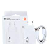 Xiaomi 45W Charging Combo MDY-17-EF – USB-A naar USB-C Kabel 100cm + Adapter Wit Origineel (Retail Box) - Opladers &