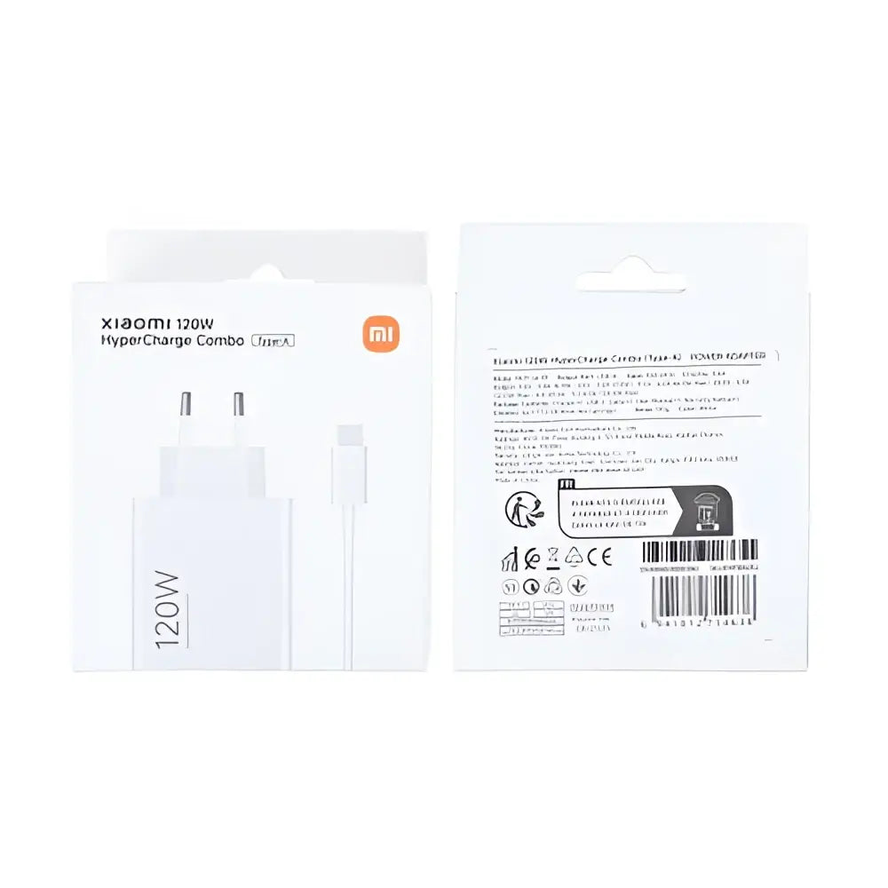 Xiaomi Power Adapter MDY-14-EE – USB-A naar USB-C Kabel 100cm + 120W Wit Origineel - Opladers & Kabels