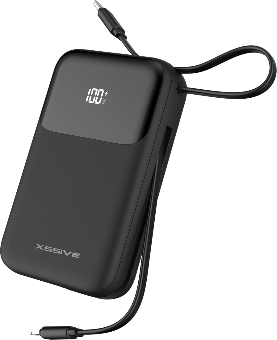 Xssive 30W Powerbank Fast Charge incl. Cable 20000mAh XSS-PB50B - Zwart