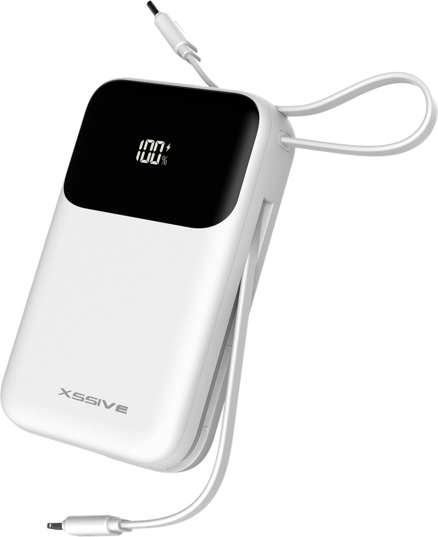 Xssive 30W Powerbank Fast Charge incl. Cable 20000mAh XSS-PB50W - Wit