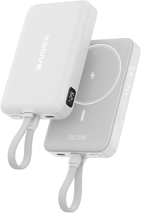 Xssive Magnetic Wireless Powerbank incl. Cable 10.000 mAh XS-PB51W - Wit