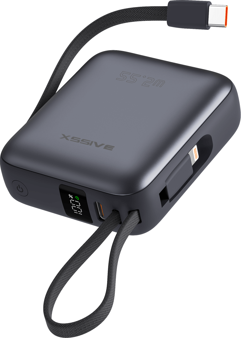 Xssive Mini Powerbank Fast Charge incl. Cable 10000mAh XSS-PB45 Mini - Zwart