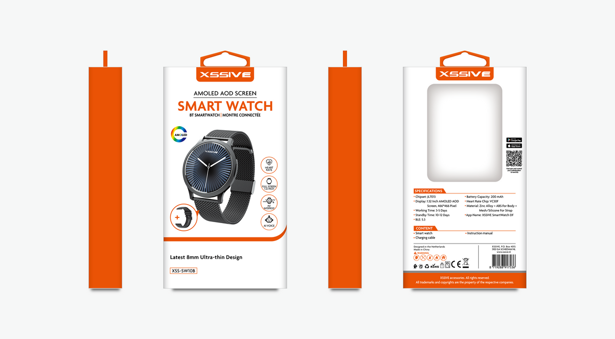 Xssive Smart Watch XSS-SW10B - Zwart