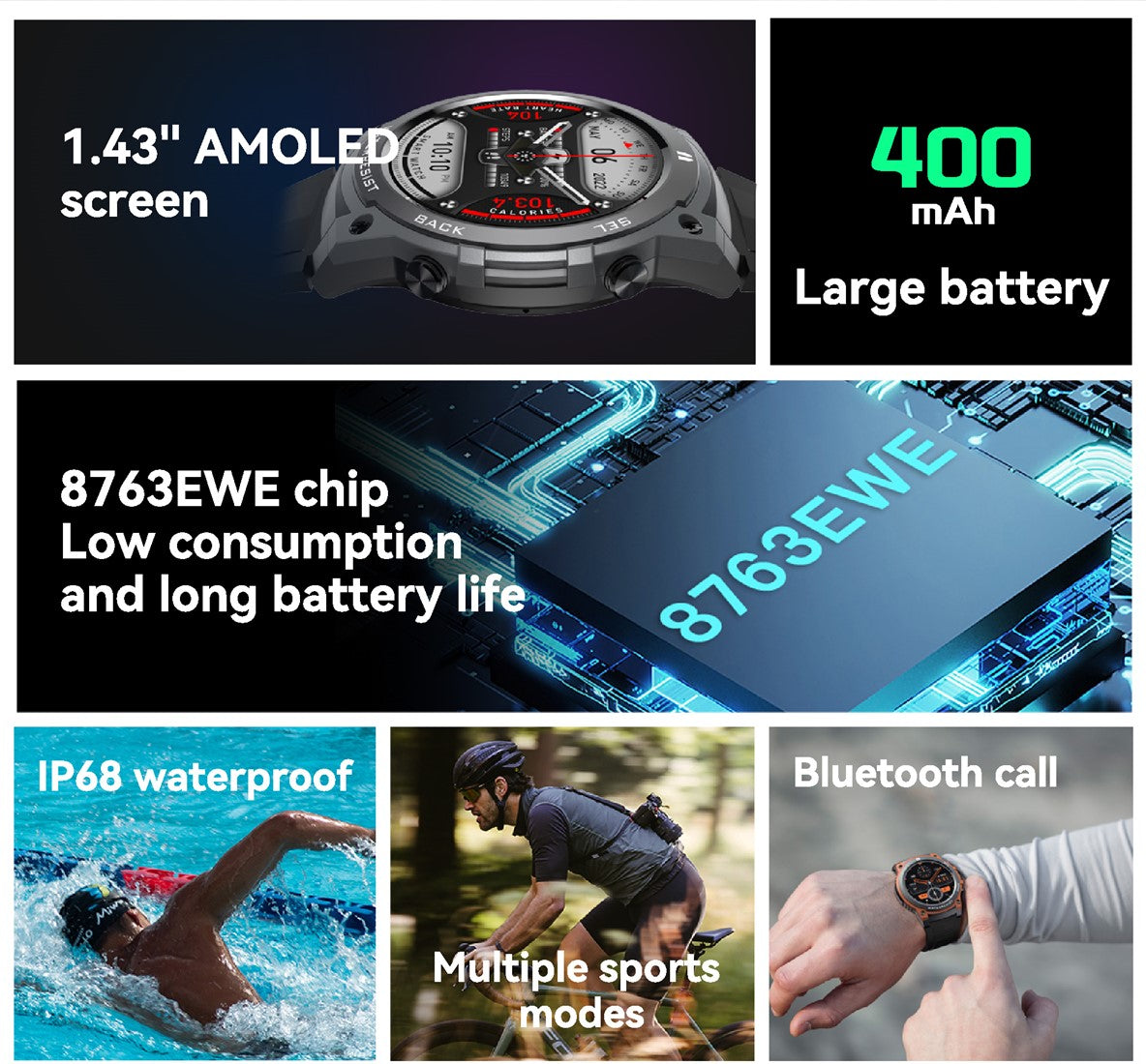 Xssive Smart Watch XSS-SW13 - Zwart