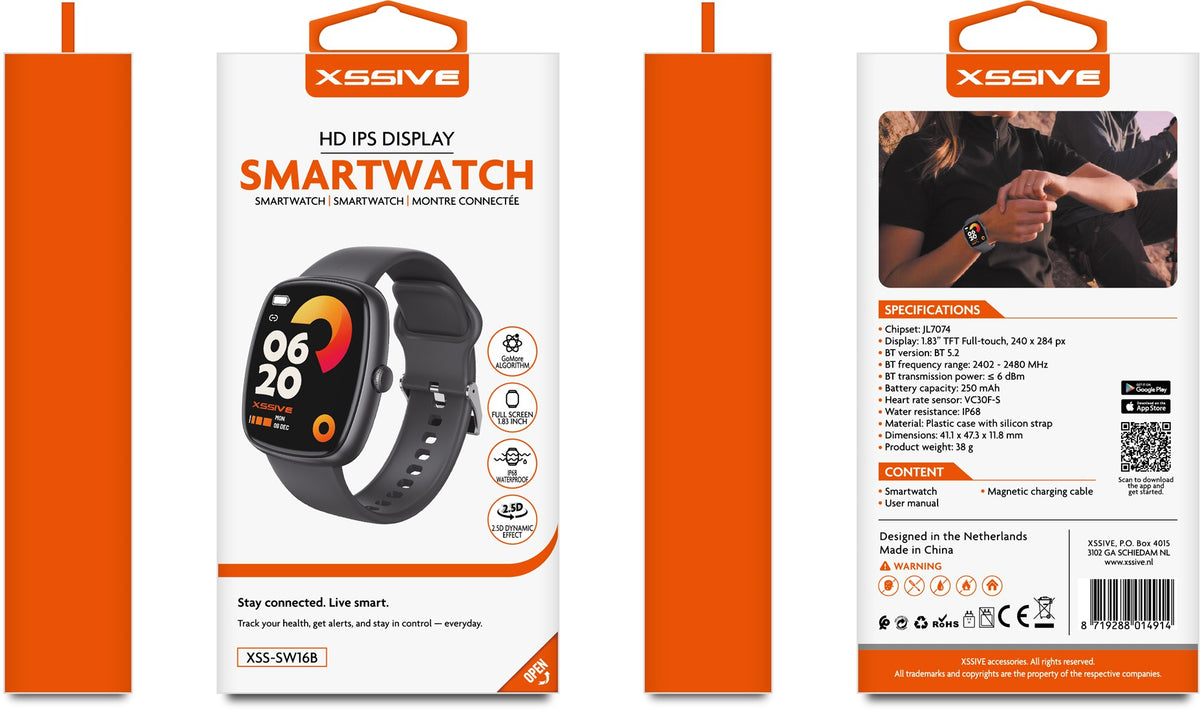 Xssive Smart Watch XSS-SW16B - Zwart