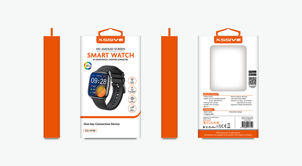 Xssive Smart Watch XSS-SW9B - Zwart