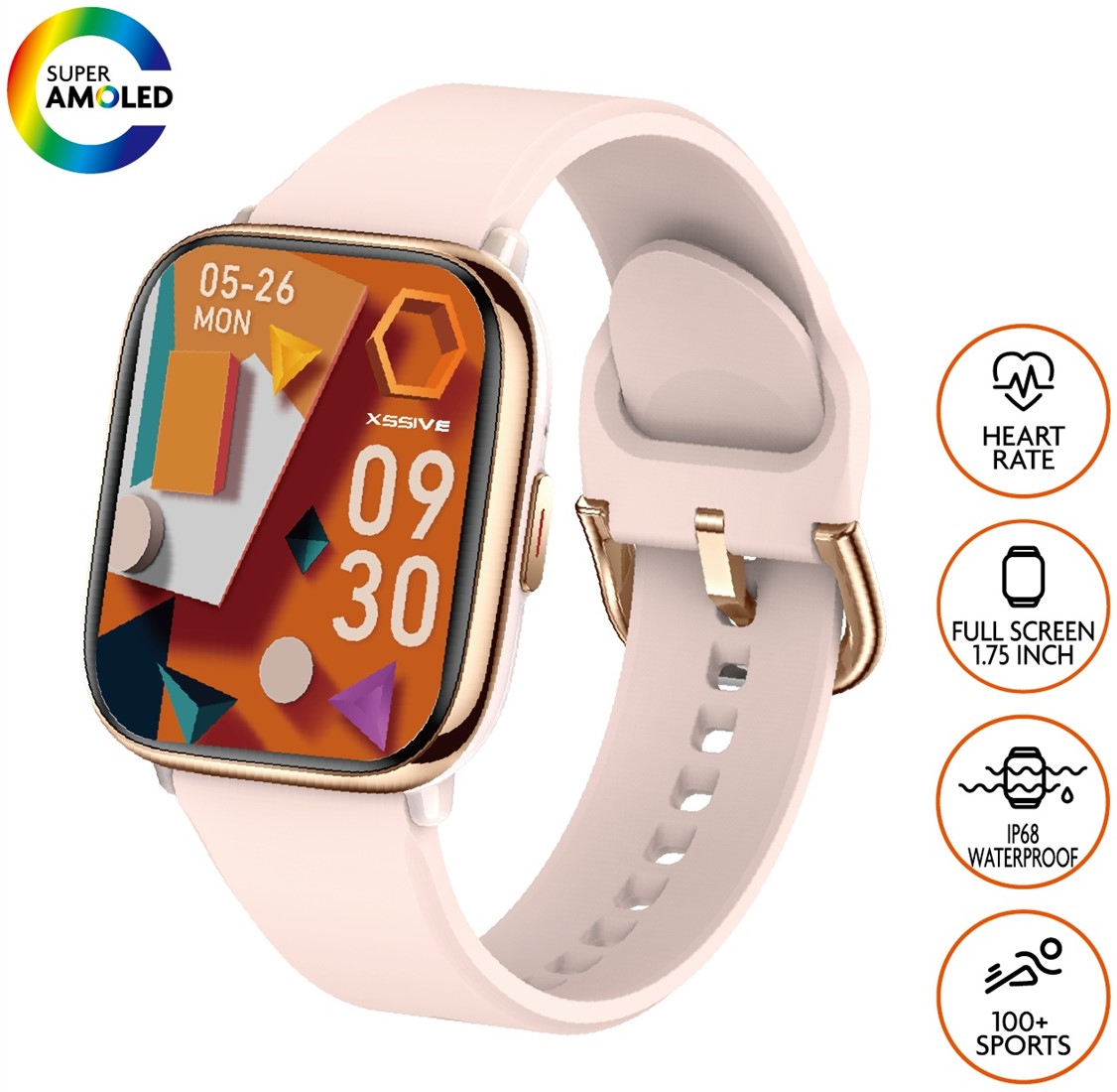 Xssive Smart Watch XSS-SW9RG - Rose Goud