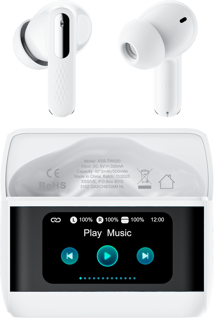 Xssive Wireless Earbuds with ANC+Display XSS-TWS20 - Wit